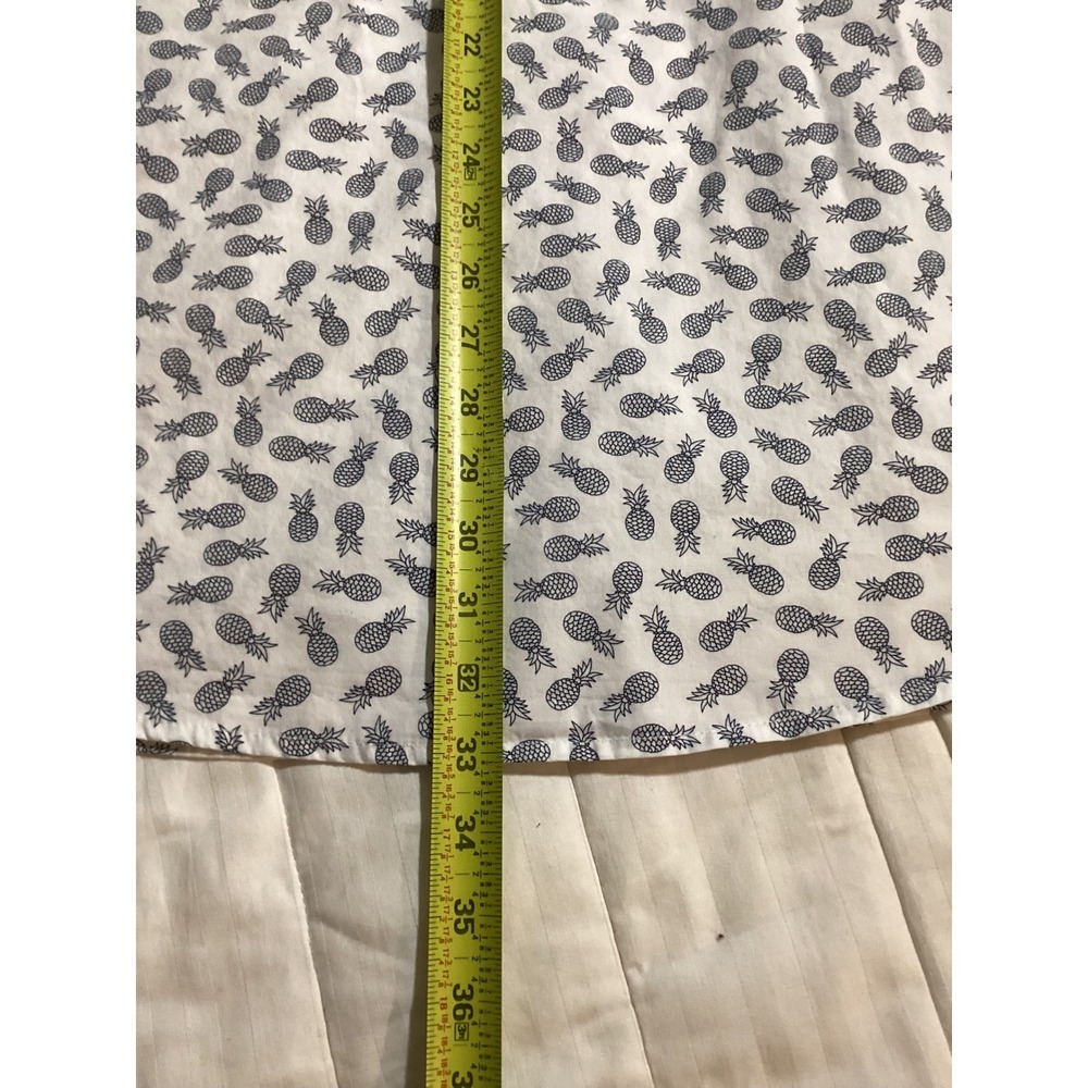 Free Planet Mens 2X Short Sleeve Button Up White Pineapple Print Casual (883) - Picture 5 of 6